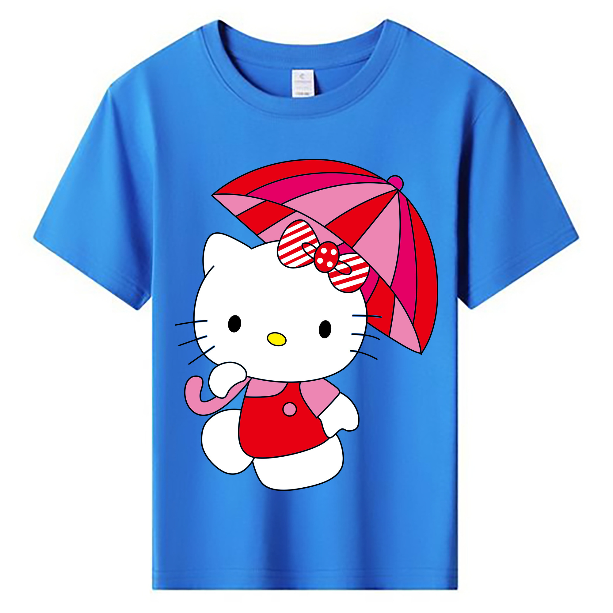 （画像用） Hello Kitty ハローキティ 綿100％キッズTシャツ（フロントプリント）